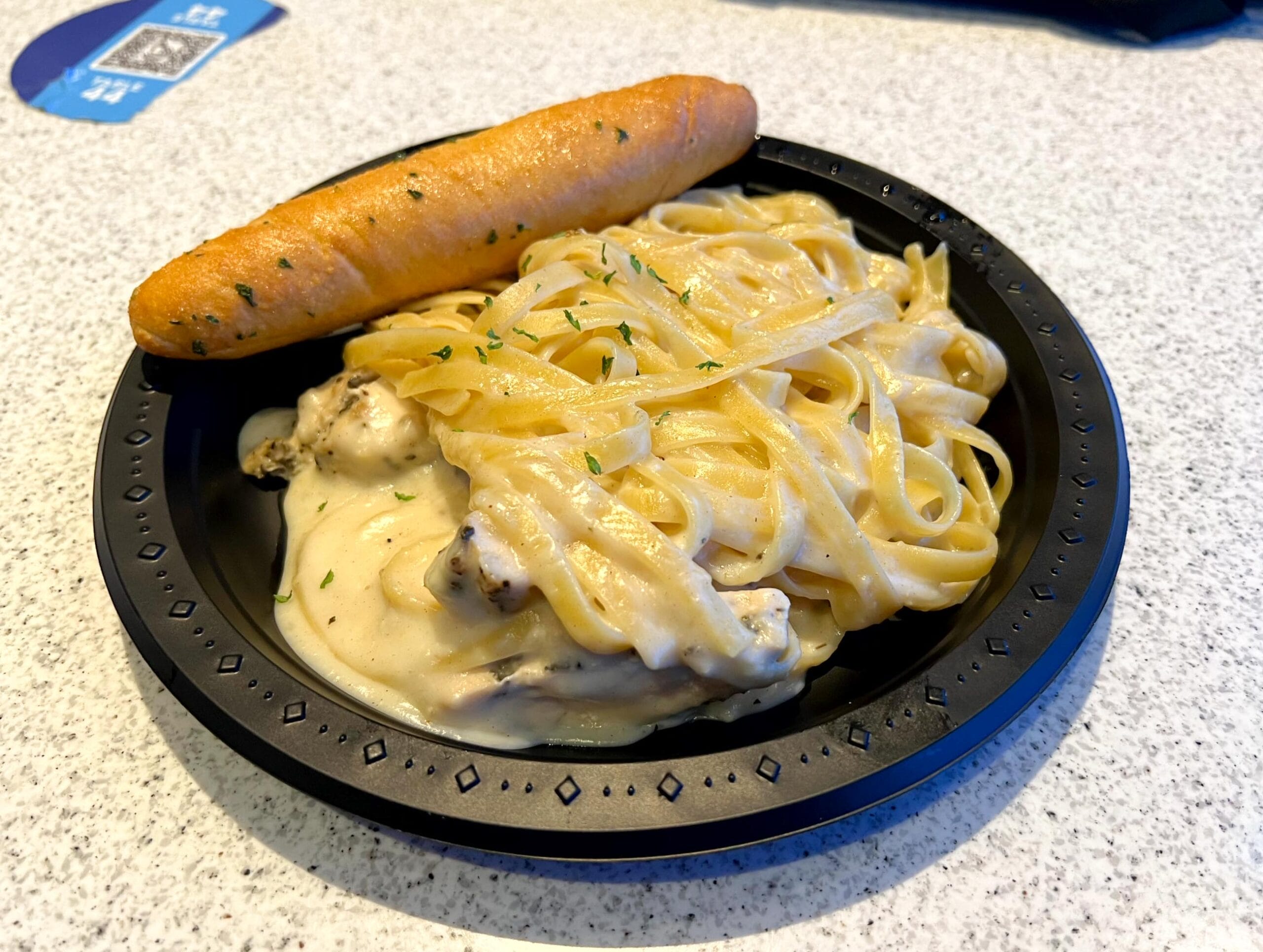 Meu favorito: Fettuccine Alfredo with Chicken